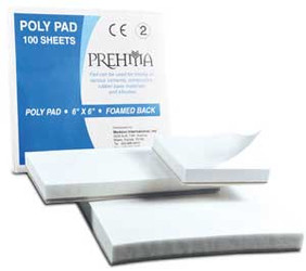 Prehma Poly Mixing Pad, 3' x 6' (8cm x 15cm), White, Extra heavy with a high