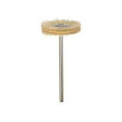 Keystone Miniature Brush with Polish Discs, White Goat Hair, Package of 12