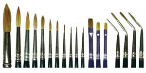 Keystone Red Sable Brush #4 Flat, single brush