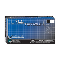 Pulse Nitrile Exam Gloves: Medium, Non-Sterile, Powder-free, Finely