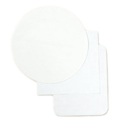 Medicom 13.5' White 'G' Standard Round Heavyweight Paper Tray Cover, Box of 1000