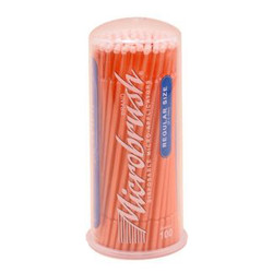 Microbrush Tube Series, Regular, Peach micro-applicators. Tube of 100