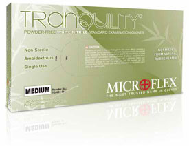 Tranquility Nitrile gloves: LARGE Non-Sterile, Powder-Free, Textured
