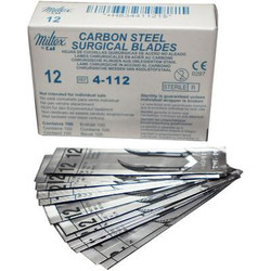 Miltex #12 Sterile Carbon Steel Surgical Scalpel Blade, Box of 100 blades