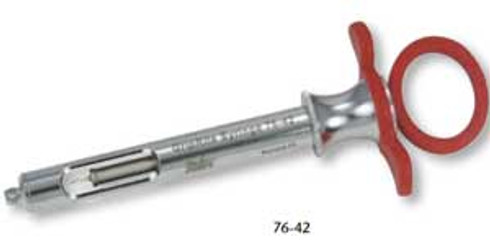 Miltex GripRite Metric Petite Aspirating Syringe with Red Silicone Grips