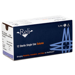 Reli 3/0, 27' Coated PGA Undyed Braided Sutures with C-6 reverse-cutting 19mm