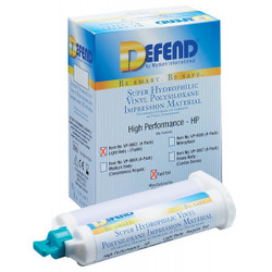 Defend VPS Impression Material Light Body, Fast Set, 50 ml Cartridges, 4/Pk