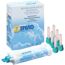 Defend Bite Registration Material, Unflavored Super Fast Set, 2 - 50 mL Cartridges and 6 Mixing Tips