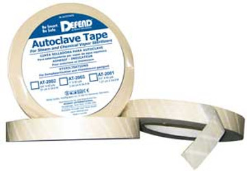 Defend 1' x 60 yds Roll Autoclave Sterilization Indicator Tape. For use