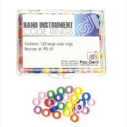 Pac-Dent Silicone Instrument Code Rings - Large, Assorted Colors, Box of 120
