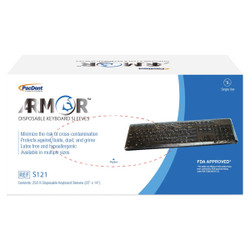 Armor Disposable Keyboard Sleeves, 22' x 14', 250/Box.