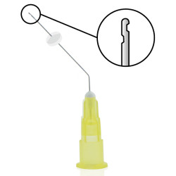 OptiProbe Double Sideport Irrigator Needle Tips, 27ga, 21 mm, Yellow, 50/Pk