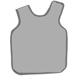 Palmero Adult Dual X-Ray Apron, Grey Vinyl with grey binding, 22 1/2' x 26