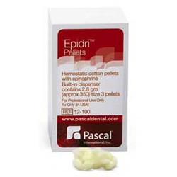 Epidri #3 Yellow Cotton Retraction Pellets impregnated with 1.9 mg Racemic