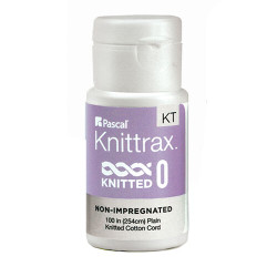 Knit-Trax Plain #0 Thin Retraction Cord, 100'/Bottle. 100% cotton cord