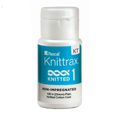 Knit-Trax Plain #1 Medium Retraction Cord, 100'/Bottle. 100% cotton cord