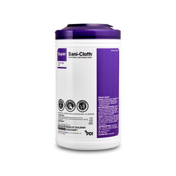 Super Sani-Cloth Extra-Large Wipes (7.5' x 15') 65/CANISTER. High Alcohol (55%)