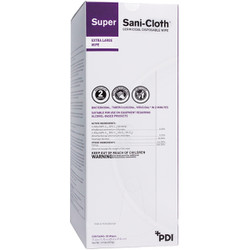 Super Sani-Cloth Extra Large Wipes (11.5' x 11.75') INDIVIDUAL PACKETS, 50/Box
