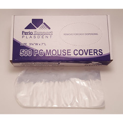 Plasdent Disposable poly computer mouse protective barrier sleeves, 500/Bx
