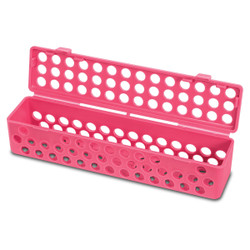 Plasdent Instrument Steri Container - Neon Pink, 8' x 1-3/4' x 1-3/4'