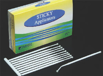 Plasdent Sticky Applicators, 4 1/2' Long, Bendable, Package of 60 sticks