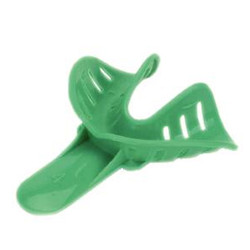 Excellent-Colors Ortho Impression Trays - Perforated #4 Adult Small Lower Green