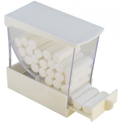 Plasdent White Pull Style Cotton Roll Dispenser with pull out drawer, Single