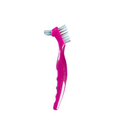 CareBrush Magenta Angled Standard Denture Brushes With Ergonomic Handle, 12/Pack