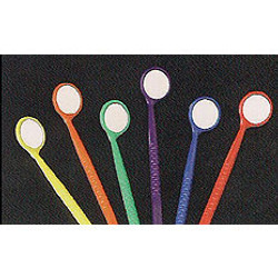 Plasdent Disposable Mouth Mirrors Assorted 6 Bright Colors Pk/48. 1' diameter