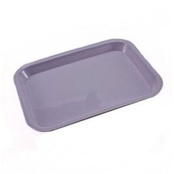 Plasdent Flat Tray, Size F (Mini) - Pastel Lilac, Plastic, 9-5/8' x 6-5/8' x