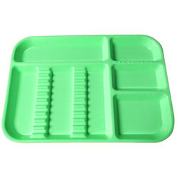 Plasdent Set-up Tray Divided Size B (Ritter) - Green, Plastic, 13-1/2' X 9-5/8'