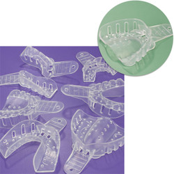 Excellent Crystal Impression Trays - #5 Small Upper Arch - Perforated, Clear