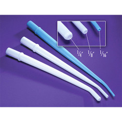 Oralsurge II 1/4' White Disposable Surgical Aspirating Tips 25/Pk