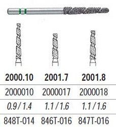 TS2000 Speed Cut Diamond FG #2000.10 Flat End Taper Coarse, pack of 5