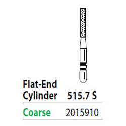 Two Striper ShortCut FG 515.7 S Coarse Diamond Bur Flat-End Cylinder, Short