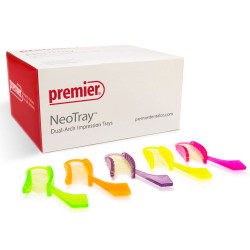 NeoTray Full-Arch Triple Bite Impression Tray with Golden Mesh technology, box