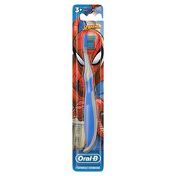 Oral-B Crest Kid's 3+ Toothbrush, Spiderman graphics, 6/box. Compact, soft