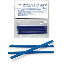 Tooth Slooth II Crown Seater, Blue 4/Pk. For small mouths and hard-to-reach