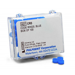 Pulpdent Blue Silicone Color Code Instrument Rings 100/Bx. Will withstand all