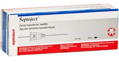 Septoject 27 Long Yellow Needles, Disposable Sterile for use on Standard 1.8 ml