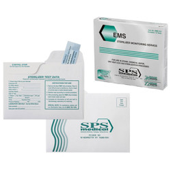 EMS Mail-In Sterilizer Monitoring Service, 12 Tests/Box. Certified for use