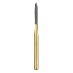 SS White FG #H48L.012 Long Flame Shaped 12 Blade Trimming and Finishing Carbide Bur, 5/Pk.