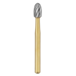 SS White FG #7379 12 blade egg shaped finishing bur, pack of 5 burs