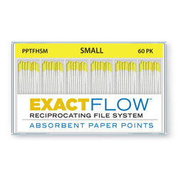 ExactFlow Absorbent Paper Points, Small, Color Coded, 60 Per Box. Made