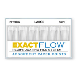 ExactFlow Absorbent Paper Points, Large, Color Coded, 60 Per Box. Made