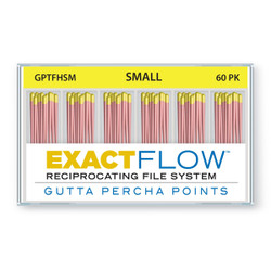 ExactFlow Gutta Percha Points Small, Color Coded, 60 Per Box. Hand jig rolled