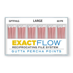 ExactFlow Gutta Percha Points Large, Color Coded, 60 Per Box. Hand jig rolled