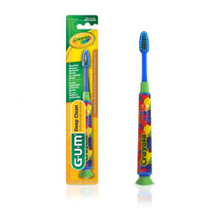 GUM Crayola Deep Clean Toothbrush, Kids, Assorted Colors, 12/Pk