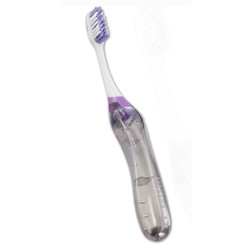 GUM Ortho Travel Toothbrush with Soft V-Trim Bristles, 4 Rows, 34 Tufts
