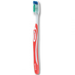GUM Super Tip Toothbrush - Soft Bristles Full Head Adult, 12/Pk. Raised-center